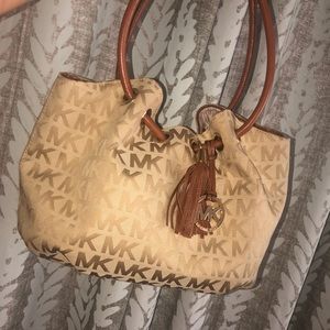 Tan and Brown MK Purse